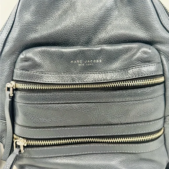 Marc Jacob's Navy Leather Moto Backpack - Picture 6 of 7